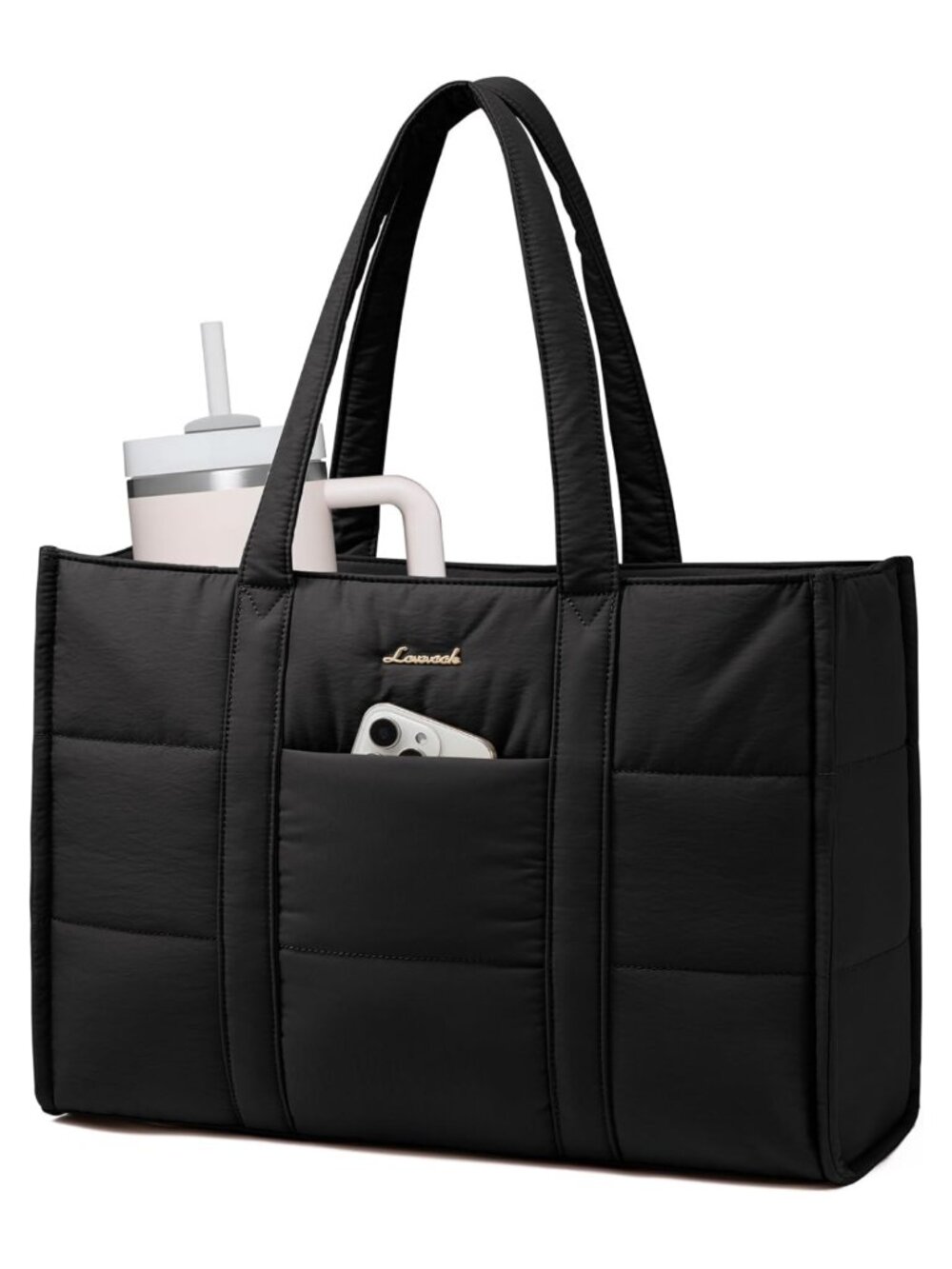 Puffer Laptop Bag 15.6 Inch Lightweight Quilted Work Tote